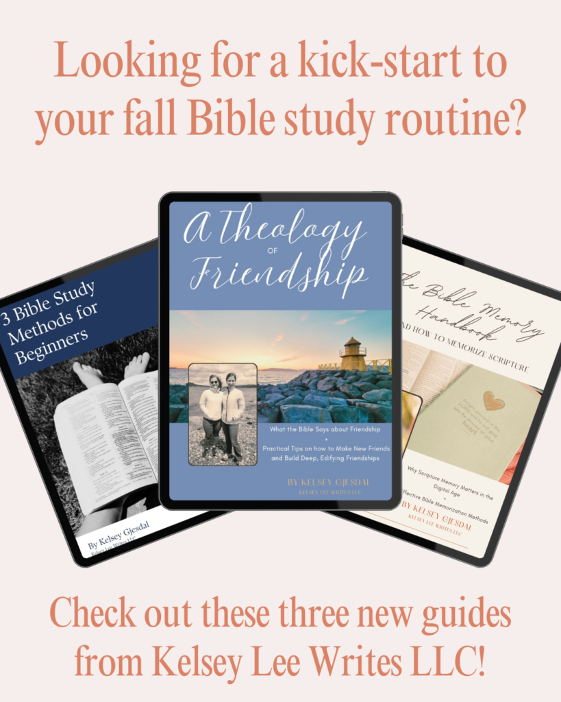 Looking for a kick-start to your fall Bible study routine? Check out these three guides from Kelsey Lee Writes LLC!